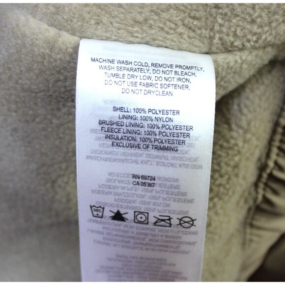 Columbia Northern Voyage Men's 4X Jacket Tan Water Resistant Fleece Lined - Picture 11 of 13